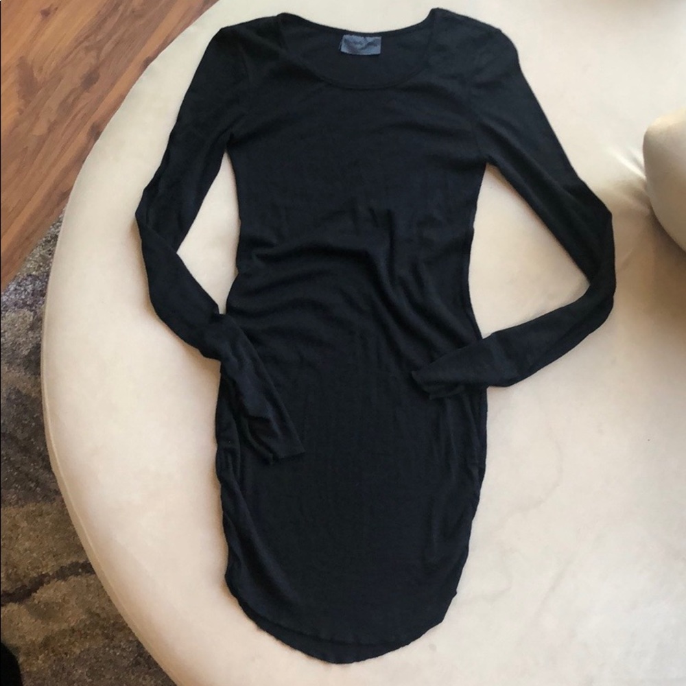Michael Stars Long Sleeve Black Tunic Dress